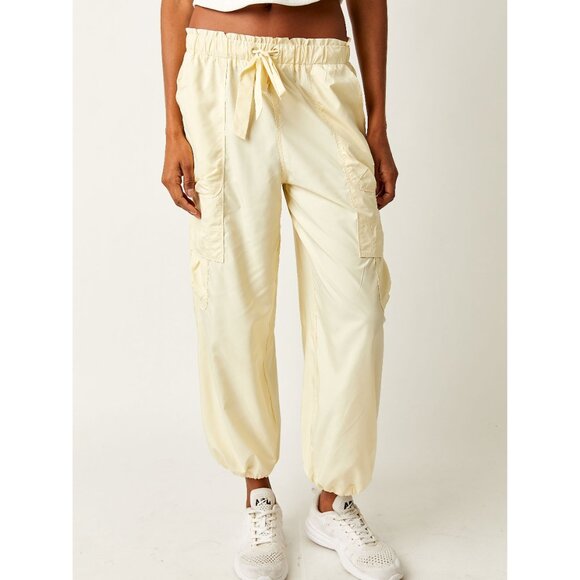 Free People Down To Earth Pants / Banana Sz XS will fit a small. NWOT - Picture 3 of 9